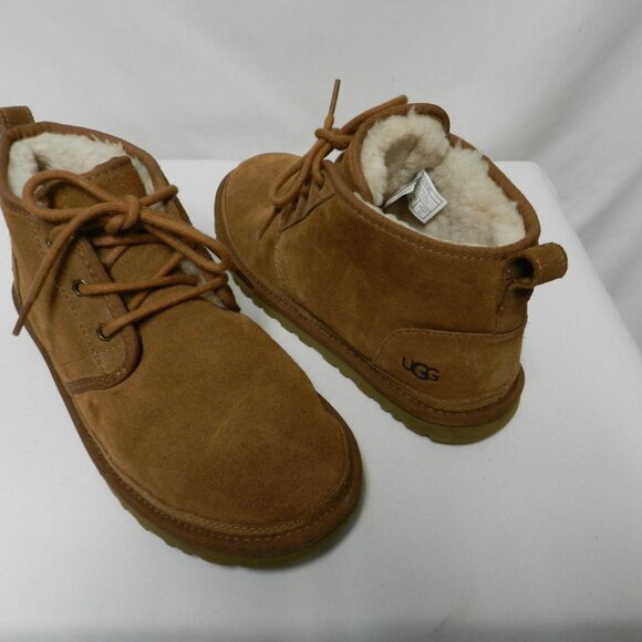 UGG Neumel Suede Chukka ankle lace up boots Shearling lined Men Casual Size Sz 9 - Picture 1 of 12